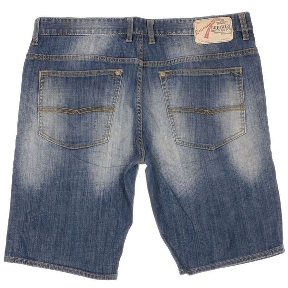 Buffalo David Bitton Six-X Shorts Mens W36 Measures W37 Distressed Blue Denim - Picture 2 of 9